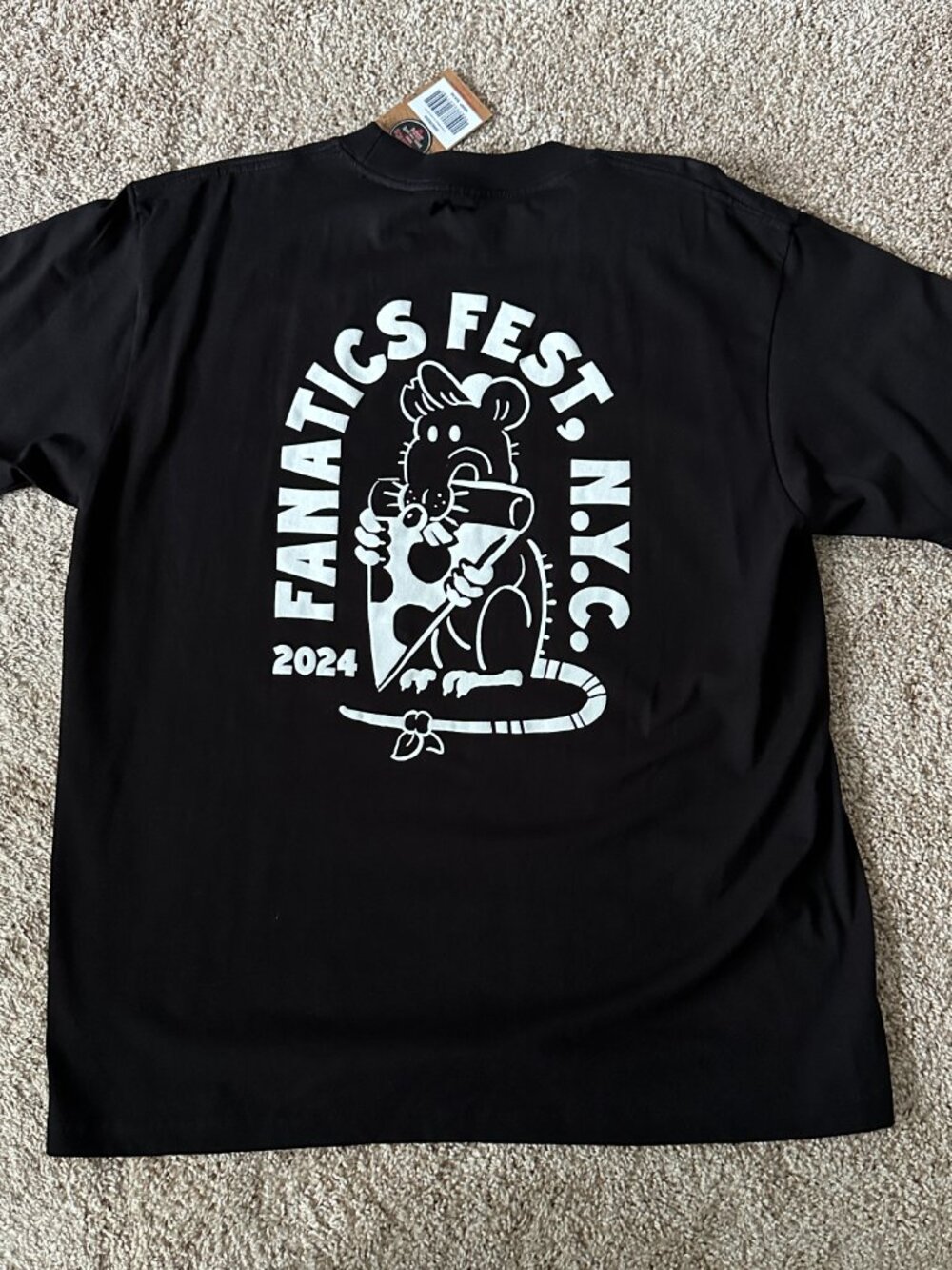 NWT Mitchell & Ness x Fanatics NYC Fanatics Fest T-Shirt - Black - Size XL